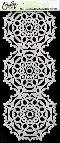 Picket Fence Studios Slim Line Hand Cut Snowflake 4x10 Inch Stencil (SC-253) (OUTLET)