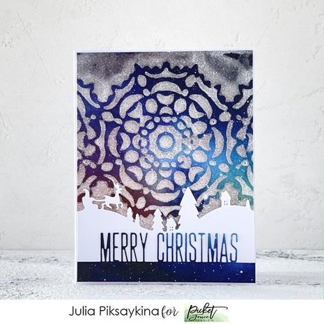 Picket Fence Studios Slim Line Hand Cut Snowflake 4x10 Inch Stencil (SC-253) (OUTLET)