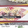 Picket Fence Studios Slim Line Reversed Leaf 4x10 Inch Stencil (SC-241) (OUTLET)