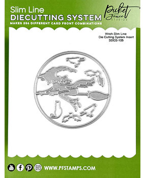 Picket Fence Studios Witch Slim Line 4x4 Inch Die Cutting System Insert (SDCS-105) (OUTLET) Picket Fence Studios Witch Slim Line 4x4 Inch Die Cutting System Insert (SDCS-105) (OUTLET)