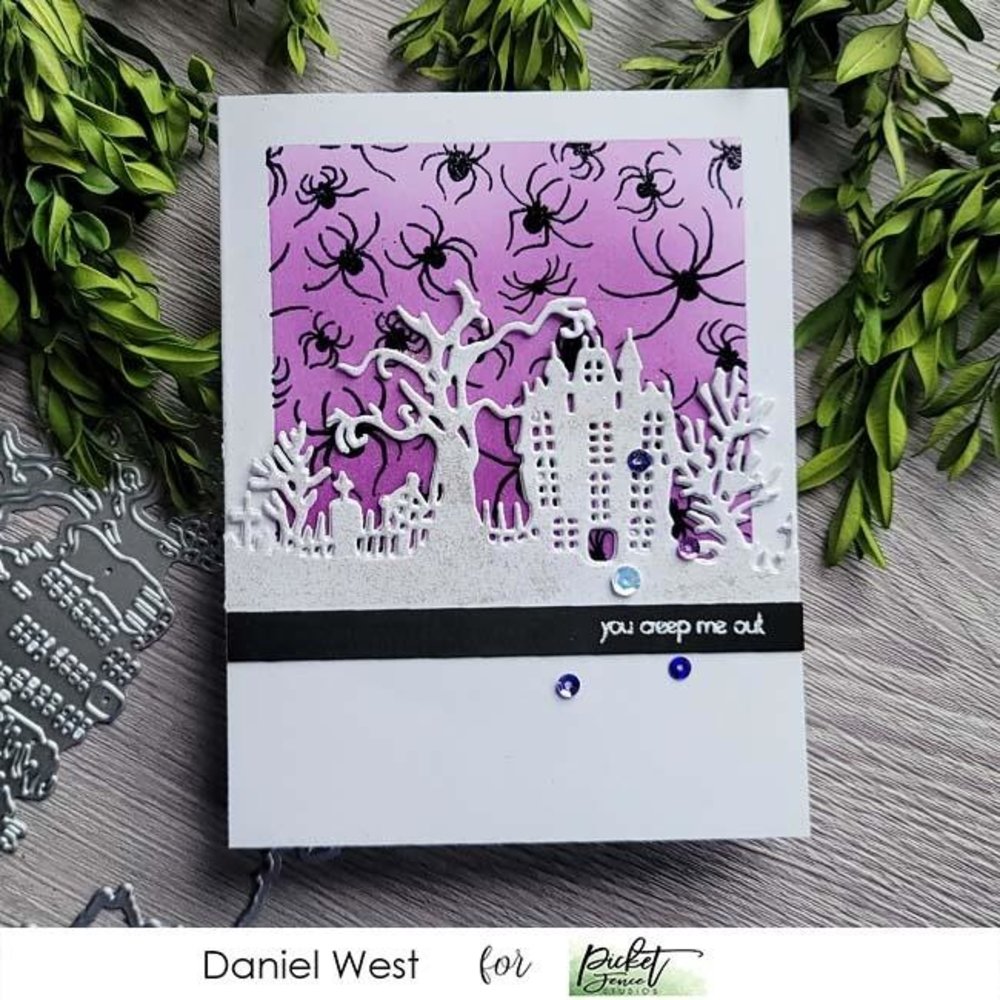 Picket Fence Studios Halloween Graveyard 4x6 Inch Cover Plate Dies (PFSD-200) (OUTLET)