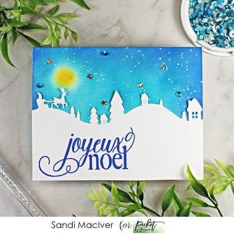 Picket Fence Studios Santa's Snowy Hills 2x6 Inch Dies (PFSD-177) (OUTLET)