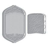 Spellbinders Bless Your Heart Vignette Etched Dies (S5-459) (OUTLET)