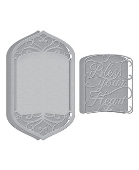 Spellbinders Bless Your Heart Vignette Etched Dies (S5-459) (OUTLET)