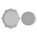 Spellbinders Happy Anniversary Vignette Etched Dies (S5-458) (OUTLET)