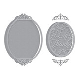 Spellbinders Heartfelt Thanks Vignette Etched Dies (S5-453) (OUTLET)