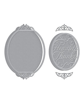 Spellbinders Heartfelt Thanks Vignette Etched Dies (S5-453) (OUTLET)