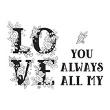 Spellbinders Love Block Clear Stamp (STP-019) (OUTLET)