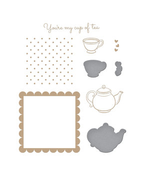 Spellbinders Cup of Kindness Glimmer Hot Foil Plate & Die (GLP-284) (OUTLET)