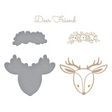 Spellbinders Deer Friend Glimmer Hot Foil Plate & Die (GLP-287) (OUTLET)
