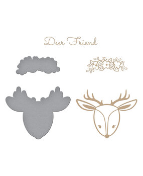 Spellbinders Deer Friend Glimmer Hot Foil Plate & Die (GLP-287) (OUTLET)