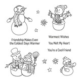 Spellbinders Friendly Snowmen Clear Stamp (STP-052) (OUTLET)