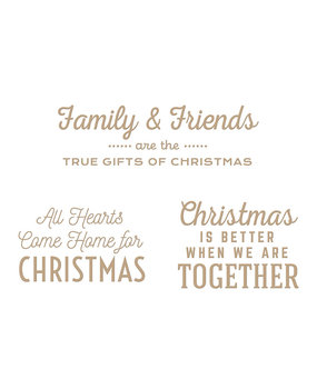 Spellbinders Gifts of Christmas Sentiments Glimmer Hot Foil Plate (GLP-294) (OUTLET)