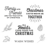 Spellbinders Home for Christmas Sentiments Clear Stamp (STP-057) (OUTLET)