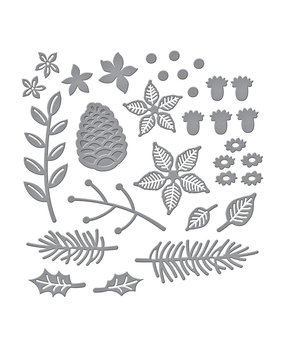 Spellbinders Christmas Blooms Etched Dies (S4-1135)