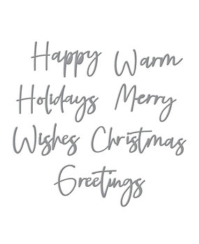 Spellbinders Create a Christmas Sentiment Etched Dies (S4-1134) (OUTLET)