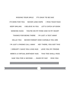 Spellbinders I’m Here for You Sentiments Stamp & Die Set (SDS-167) (OUTLET)