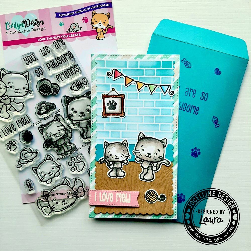 CarlijnDesign Clear Stamps Penny Kitty Cat (CDJD-0014) (DISCONTINUED)