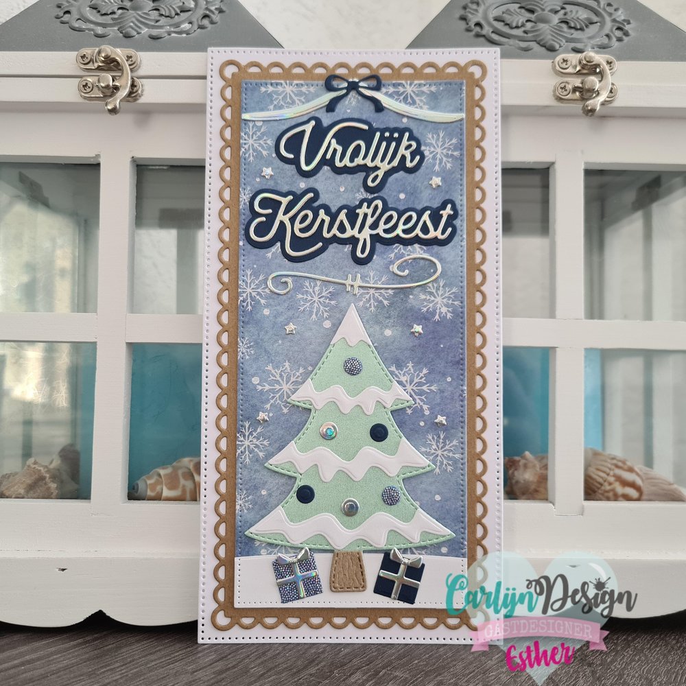 CarlijnDesign Dies Monoline Vrolijk Kerstfeest (CDSN-0116) (DISCONTINUED)