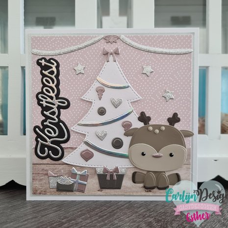 CarlijnDesign Dies Monoline Vrolijk Kerstfeest (CDSN-0116) (DISCONTINUED)