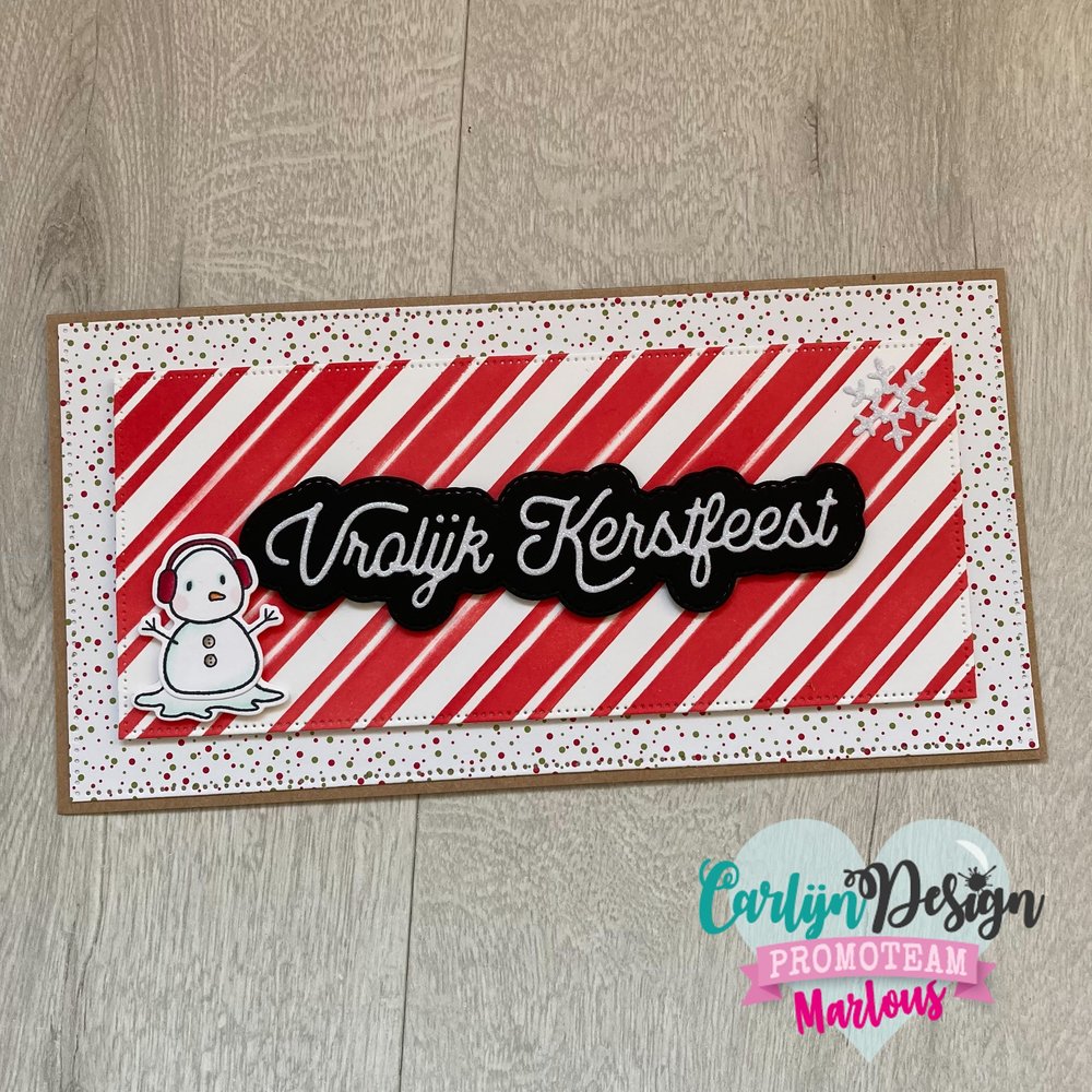 CarlijnDesign Dies Monoline Vrolijk Kerstfeest (CDSN-0116) (DISCONTINUED)