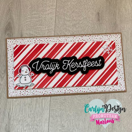 CarlijnDesign Dies Monoline Vrolijk Kerstfeest (CDSN-0116) (DISCONTINUED)