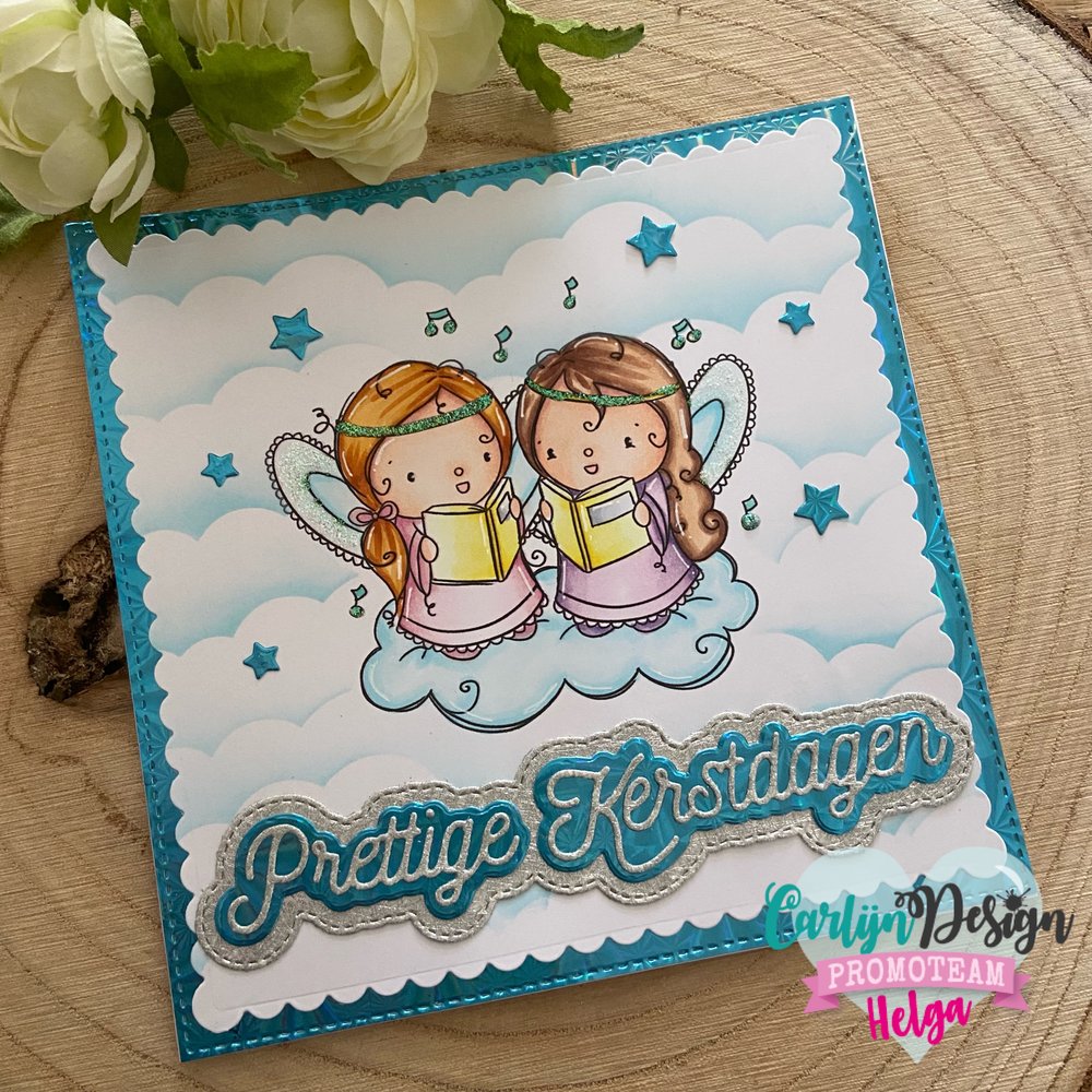 CarlijnDesign Dies Monoline Prettige Kerstdagen (CDSN-0115) (DISCONTINUED)