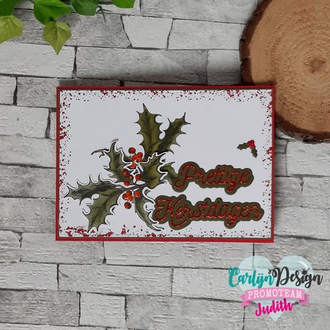 CarlijnDesign Dies Monoline Prettige Kerstdagen (CDSN-0115) (DISCONTINUED)