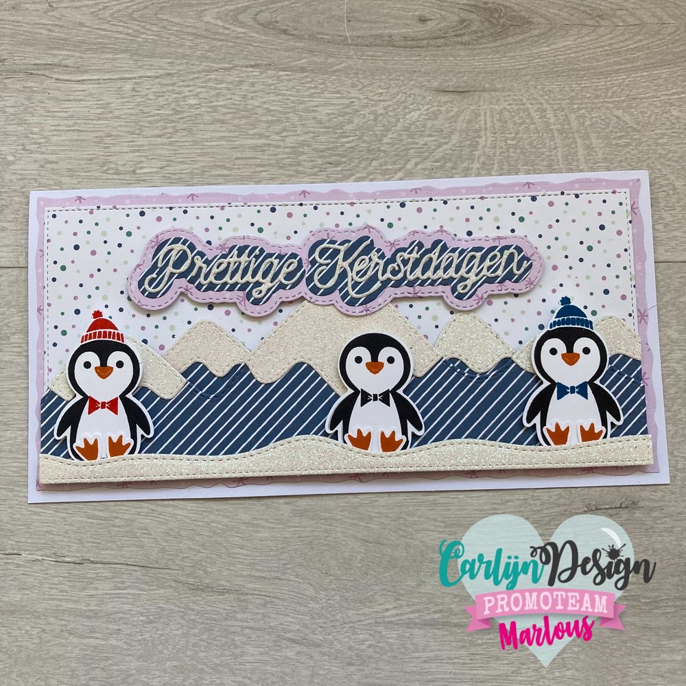 CarlijnDesign Dies Monoline Prettige Kerstdagen (CDSN-0115) (DISCONTINUED)