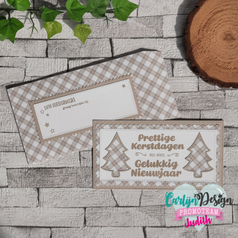 CarlijnDesign Dies Mini Slimline Card & Envelope (CDSN-0110) (DISCONTINUED) CarlijnDesign Dies Mini Slimline Card & Envelope (CDSN-0110) (DISCONTINUED)