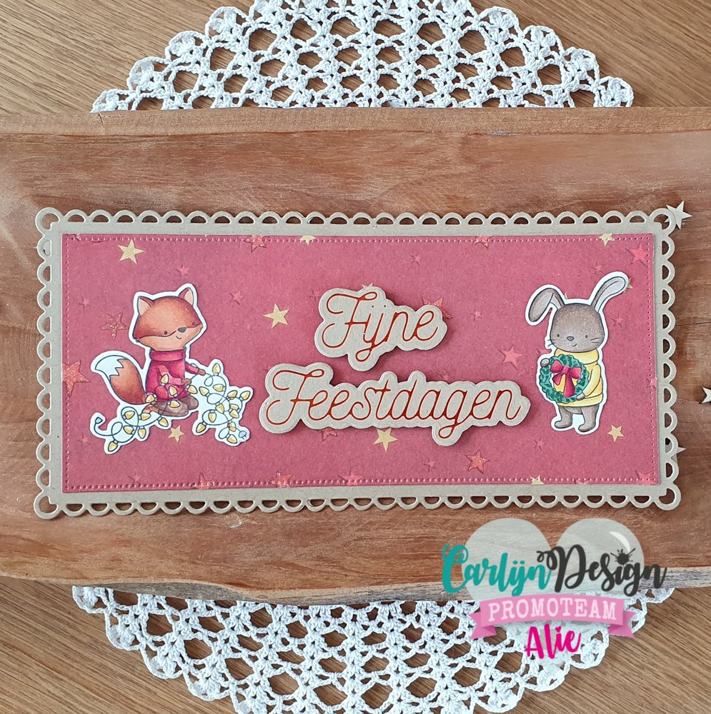 CarlijnDesign Hot Foil Monoline Fijne Feestdagen (CDHF-0011) (DISCONTINUED)