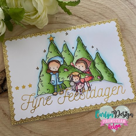 CarlijnDesign Hot Foil Monoline Fijne Feestdagen (CDHF-0011) (DISCONTINUED)