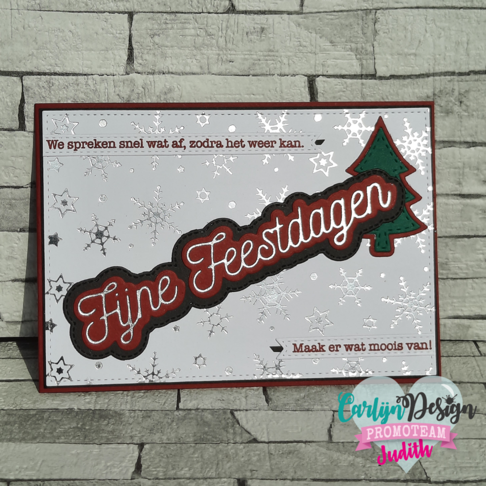 CarlijnDesign Hot Foil Monoline Fijne Feestdagen (CDHF-0011) (DISCONTINUED)