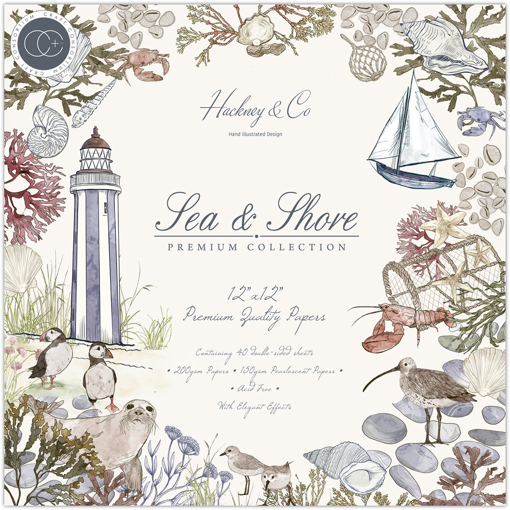 Craft Consortium Sea & Shore 12x12 Inch Paper Pad (CCPPAD027) (DISCONTINUED)