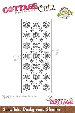 Scrapping Cottage Snowflake Background Slimline (CCB-101) (OUTLET) Scrapping Cottage Snowflake Background Slimline (CCB-101) (OUTLET)