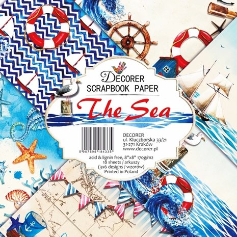 Decorer The Sea 8x8 Inch Paper Pack (DECOR-B35-433) (OUTLET) Decorer The Sea 8x8 Inch Paper Pack (DECOR-B35-433) (OUTLET)