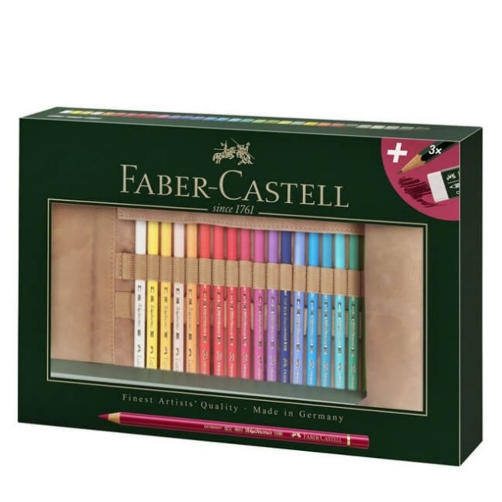 Faber Castell Polychromos Colour Pencils in Pencil Roll (34pcs) (FC-110030) Faber Castell Polychromos Colour Pencils in Pencil Roll (34pcs) (FC-110030)