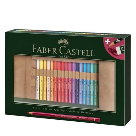 Faber Castell Polychromos Colour Pencils in Pencil Roll (34pcs) (FC-110030) Faber Castell Polychromos Colour Pencils in Pencil Roll (34pcs) (FC-110030)