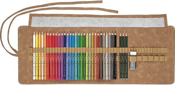 Faber Castell Polychromos Colour Pencils in Pencil Roll (34pcs) (FC-110030) Faber Castell Polychromos Colour Pencils in Pencil Roll (34pcs) (FC-110030)