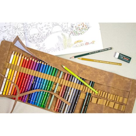 Faber Castell Polychromos Colour Pencils in Pencil Roll (34pcs) (FC-110030) Faber Castell Polychromos Colour Pencils in Pencil Roll (34pcs) (FC-110030)