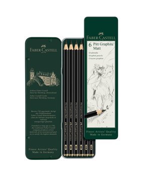 Faber Castell Pitt Graphite Matt Pencils (6pcs) (FC-115207) Faber Castell Pitt Graphite Matt Pencils (6pcs) (FC-115207)