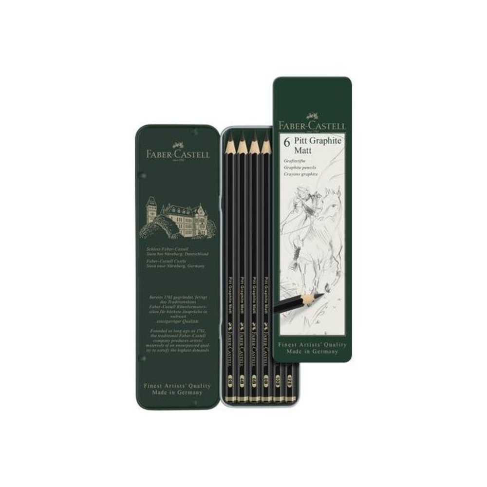 Faber Castell Pitt Graphite Matt Pencils (6pcs) (FC-115207) Faber Castell Pitt Graphite Matt Pencils (6pcs) (FC-115207)
