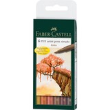 Faber Castell Pitt Artist Pen Brush Terra (6pcs) (FC-167106) (DISCONTINUED)