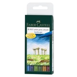 Faber Castell Pitt Artist Pen Brush Landscape (6pcs) (FC-167105) (DISCONTINUED)