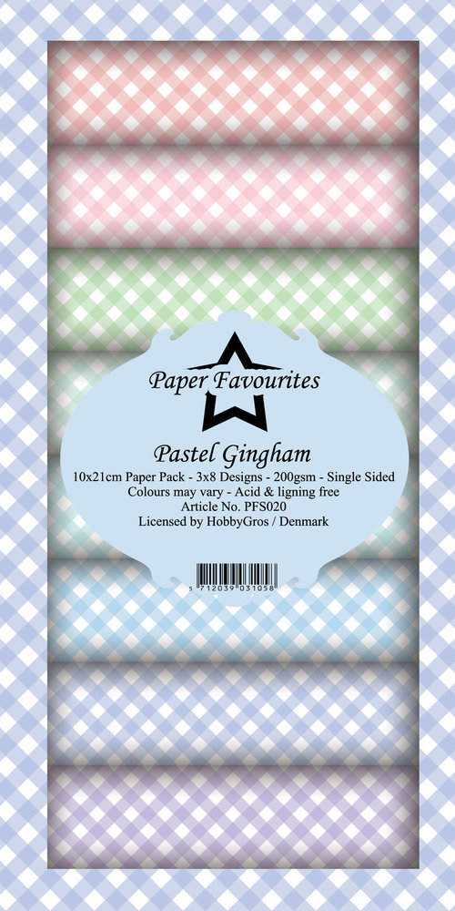 Paper Favourites Pastel Gingham Slim Paper Pack (PFS020) (DISCONTINUED) Paper Favourites Pastel Gingham Slim Paper Pack (PFS020) (DISCONTINUED)
