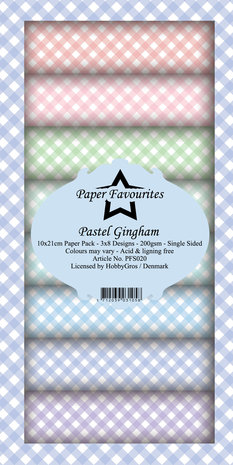 Paper Favourites Pastel Gingham Slim Paper Pack (PFS020) (DISCONTINUED) Paper Favourites Pastel Gingham Slim Paper Pack (PFS020) (DISCONTINUED)
