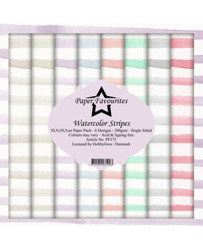 Paper Favourites Watercolor Stripes 12x12 Inch Paper Pack (PF373) (DISCONTINUED)