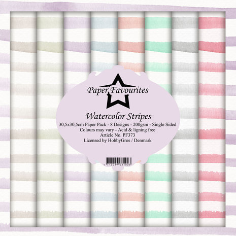 Paper Favourites Watercolor Stripes 12x12 Inch Paper Pack (PF373) (DISCONTINUED)