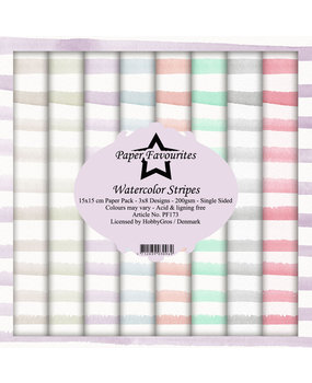 Paper Favourites Watercolor Stripes 6x6 Inch Paper Pack (PF173) (DISCONTINUED)