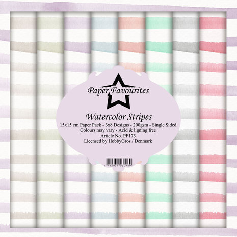 Paper Favourites Watercolor Stripes 6x6 Inch Paper Pack (PF173) (DISCONTINUED) Paper Favourites Watercolor Stripes 6x6 Inch Paper Pack (PF173) (DISCONTINUED)
